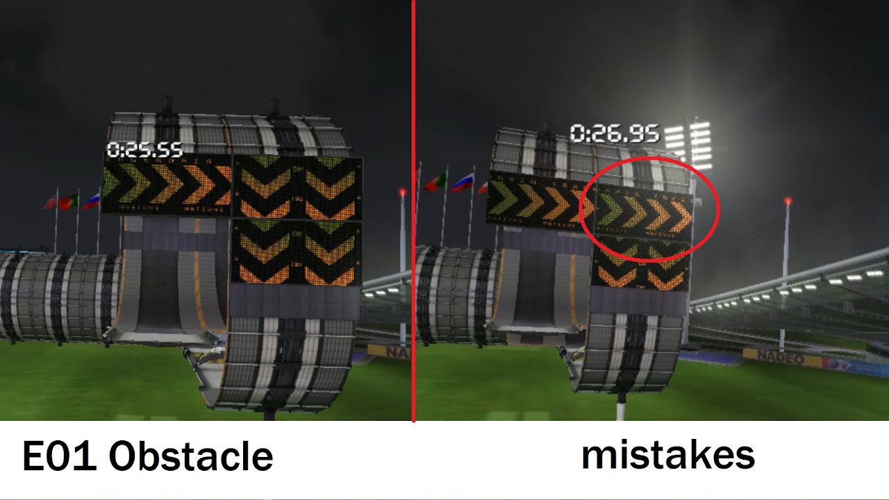 E01 Obstacle, but you have to spot any mistakes.