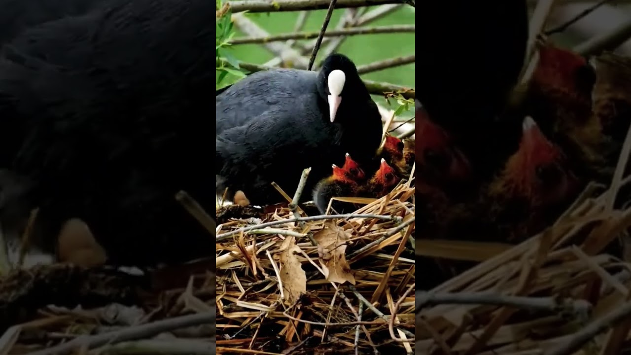 Coot Babies at Nest💚 #short #pets