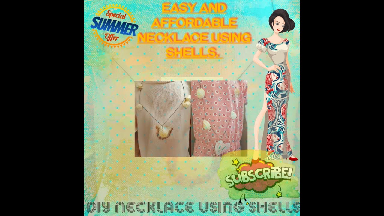 DIY easy and affordable Necklace using shells.
