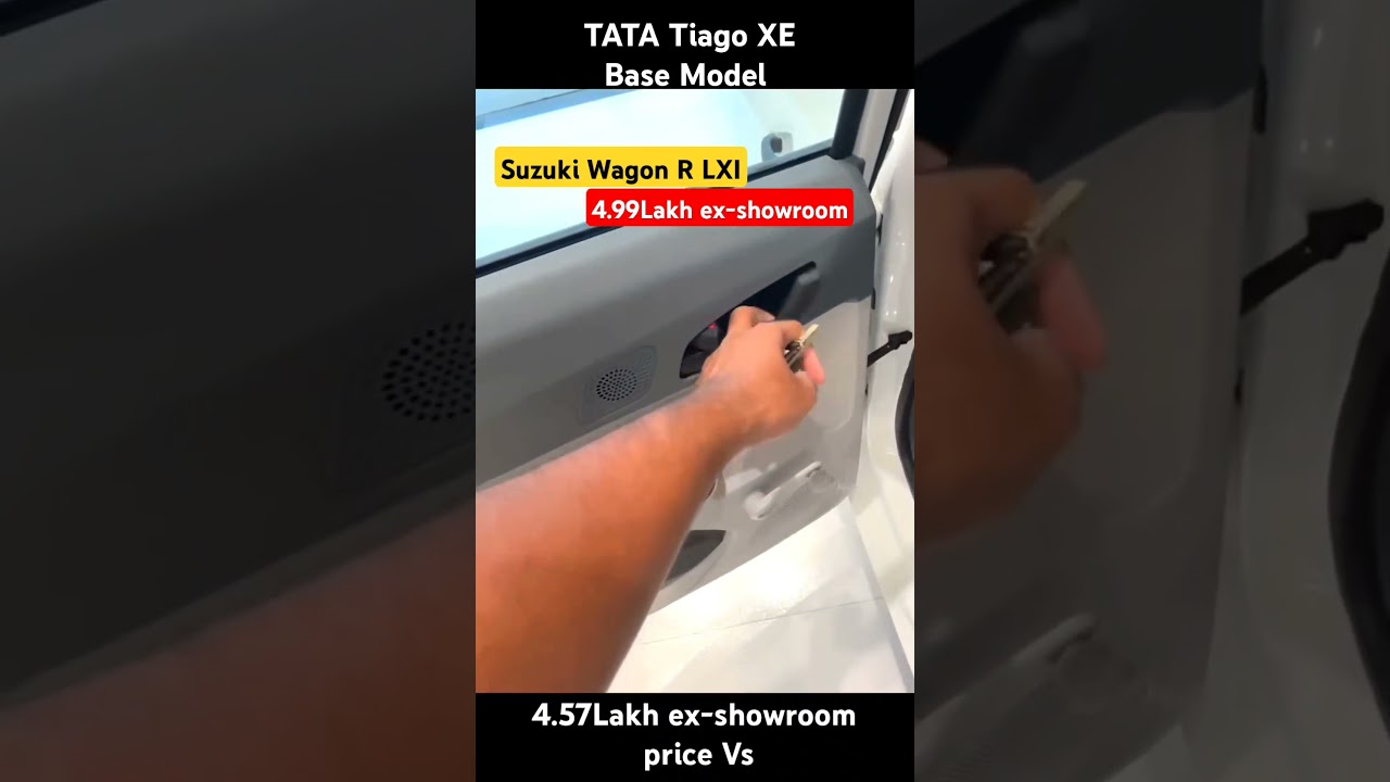 TATA Tiago XE Base Model VS Suzuki Wagon R LXI Base Model #tatatiago #tataxenon #wagonr #tatanexon