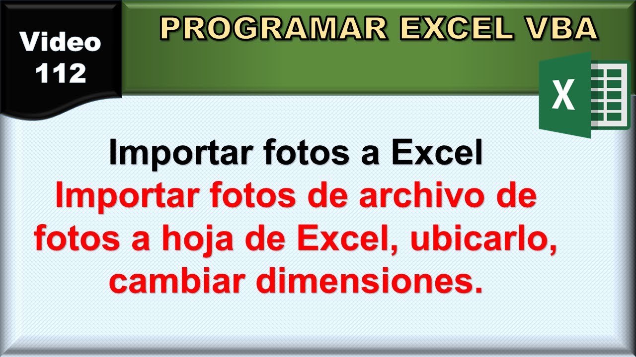 112 excel vba: importar foto de archivo
