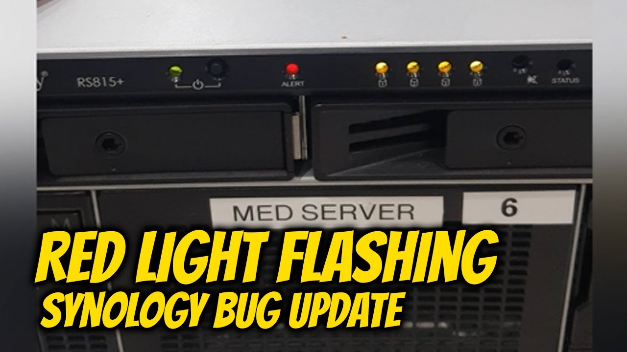 Synology RS815+ RED LIGHT ALERT Flashing FIXED | Synology Bug Update For Intel Atom Processors