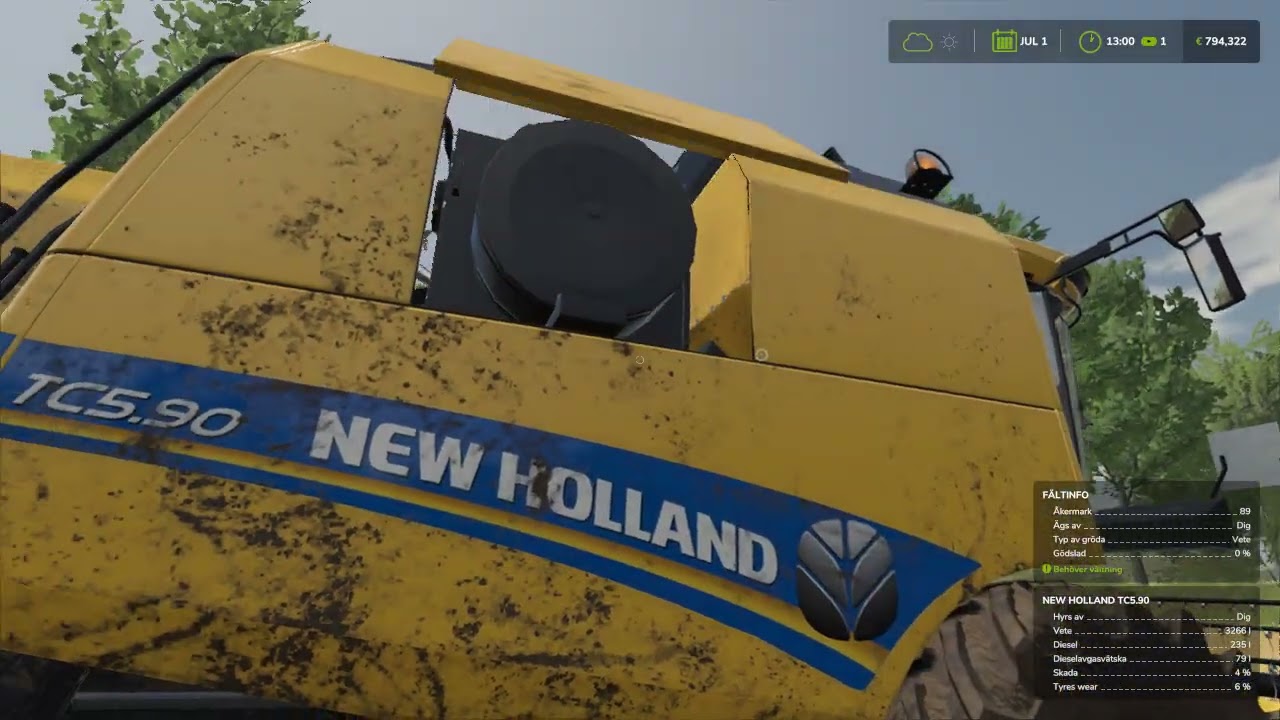 EP4 Tröskar veten och visar nya traktorn i fs25! (Sjans gård Svenska gårdar)