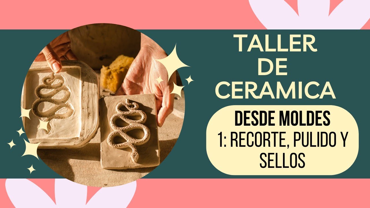 Ceramica desde moldes 1: Recortar, pulir e impresión sobre arcilla de plantas (bajorelieve)