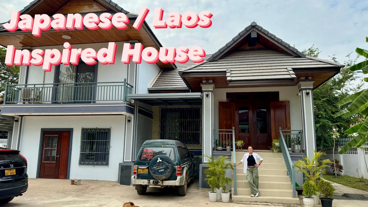 Exploring Laos: House and yard tour of a Japanese and Laos inspired house.   #vientiane