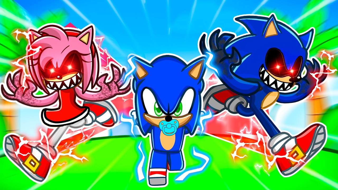 Adopted by a EVIL SONIC FAMILY in Roblox!
