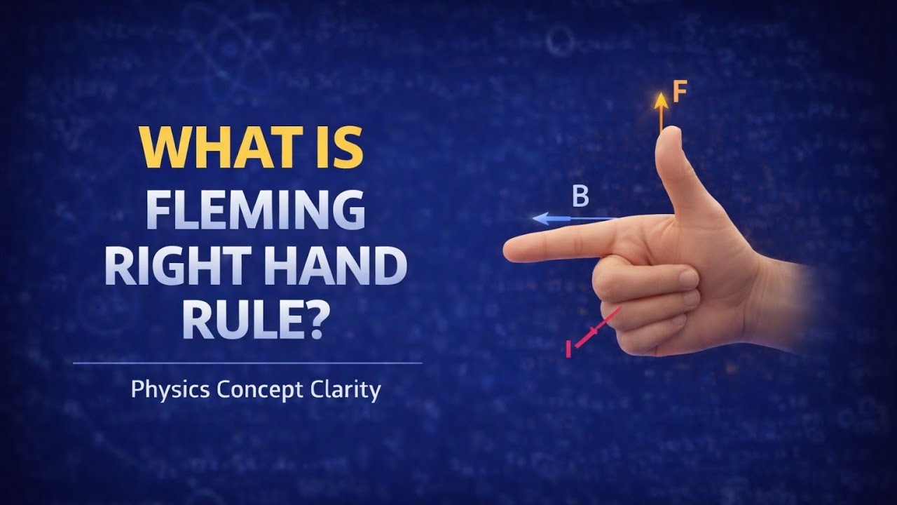 Fleming Right Hand Rule | Generator Rule  | Direction of Induced Current | Physics Concept Clarity