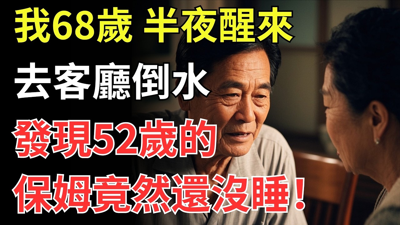 我今年68歲了，半夜醒來去客廳倒水，發現52歲的保姆竟然還沒睡！