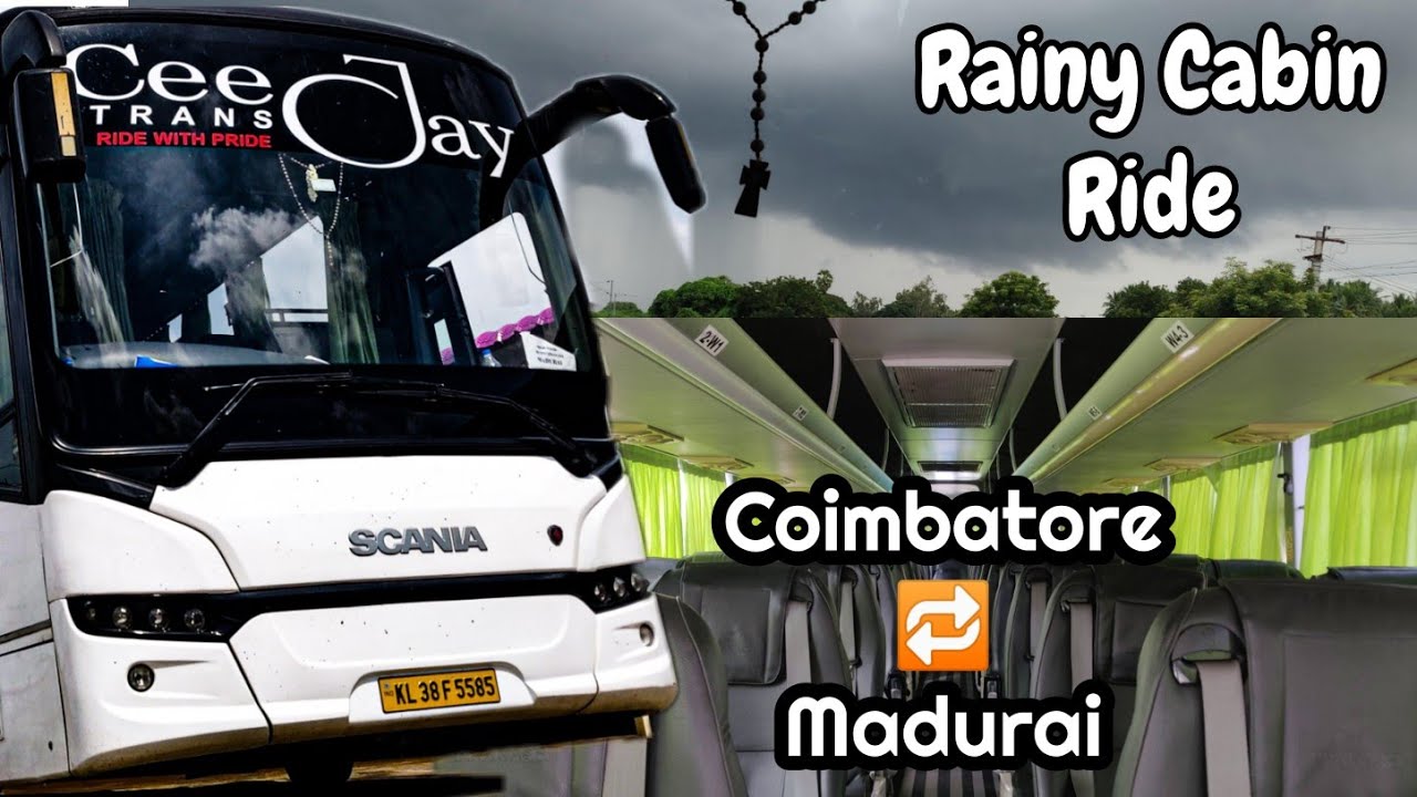 🔴 Coimbatore madurai | Luxurious Scania Bi axle ever | Ceejay Trans |