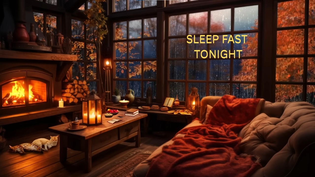 5 Hours of Cozy Fireplace & Rain Sounds for Deep Sleep