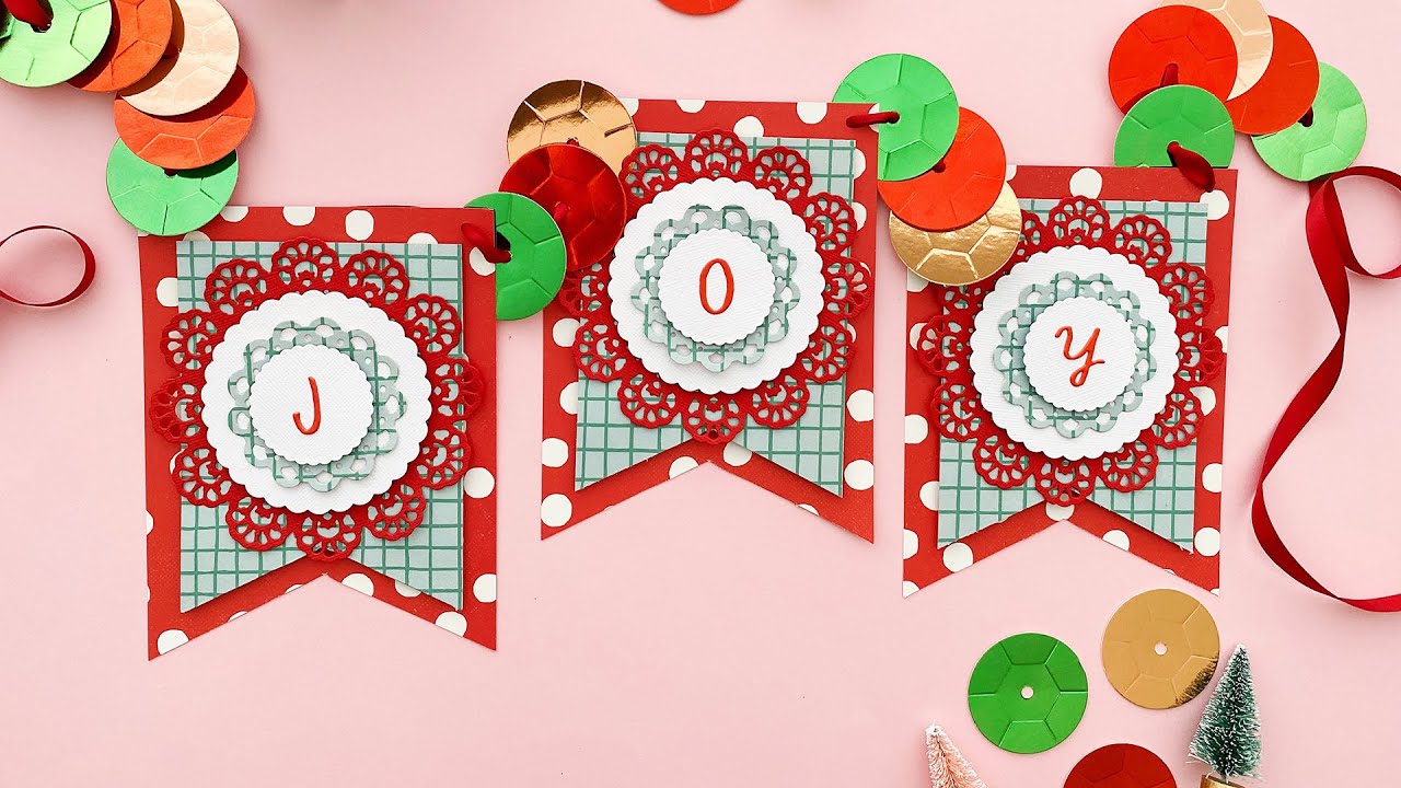 Holiday Sequin Banner Craft Tutorial