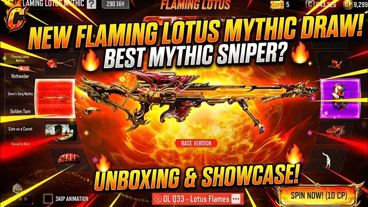 *NEW* Flaming Lotus Mythic Full Draw | DL Q33 - Flaming Lotus Mythic Sniper | CODM