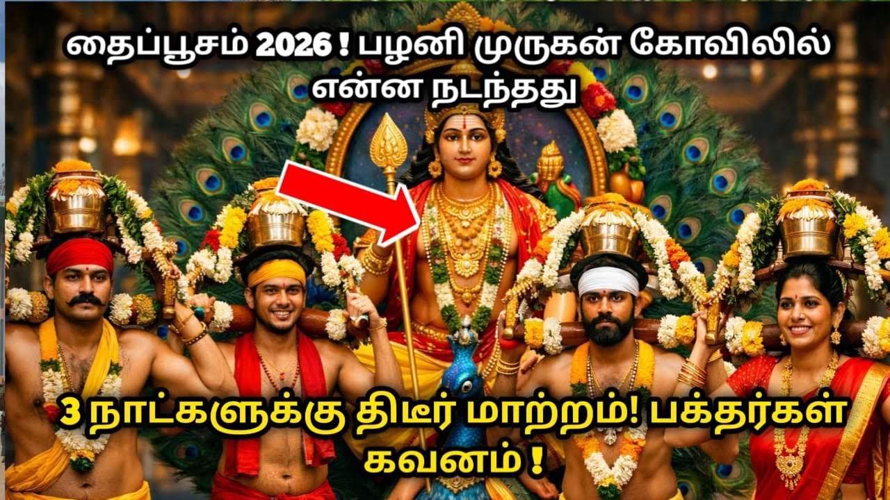 தைப்பூசம் 2026 ! பழனி முருகன் கோவிலில் என்ன நடந்தது ? 3 நாட்களுக்கு திடீர் மாற்றம்! பக்தர்கள் கவனம்!