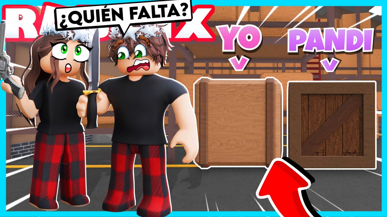 MURDER MYSTERY 2 🔪 pero *SOMOS UNAS CAJAS* 📦 vs UNOS TEAMERS!! 😨 en #roblox