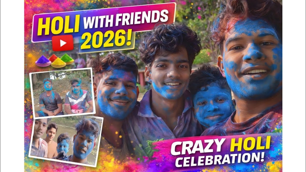 “ସଙ୍ଗମାନଙ୍କ ସହ ହୋଲି ମଜା ଓ ଭୋଜି😋 | Holi Vlog 2026” 🎨