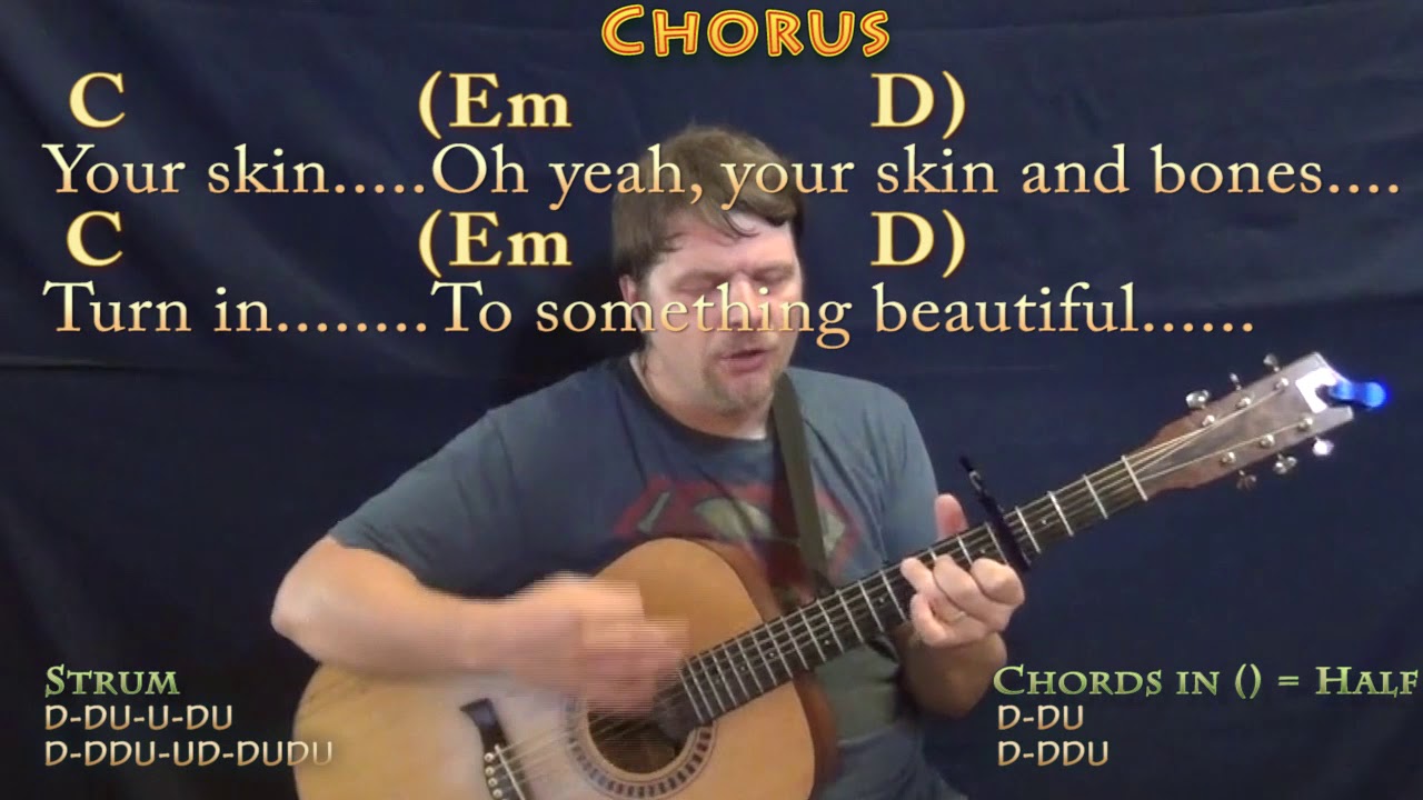 Yellow (Coldplay) Strum Guitar Cover Lesson with Chords/Lyrics - Capo 4th