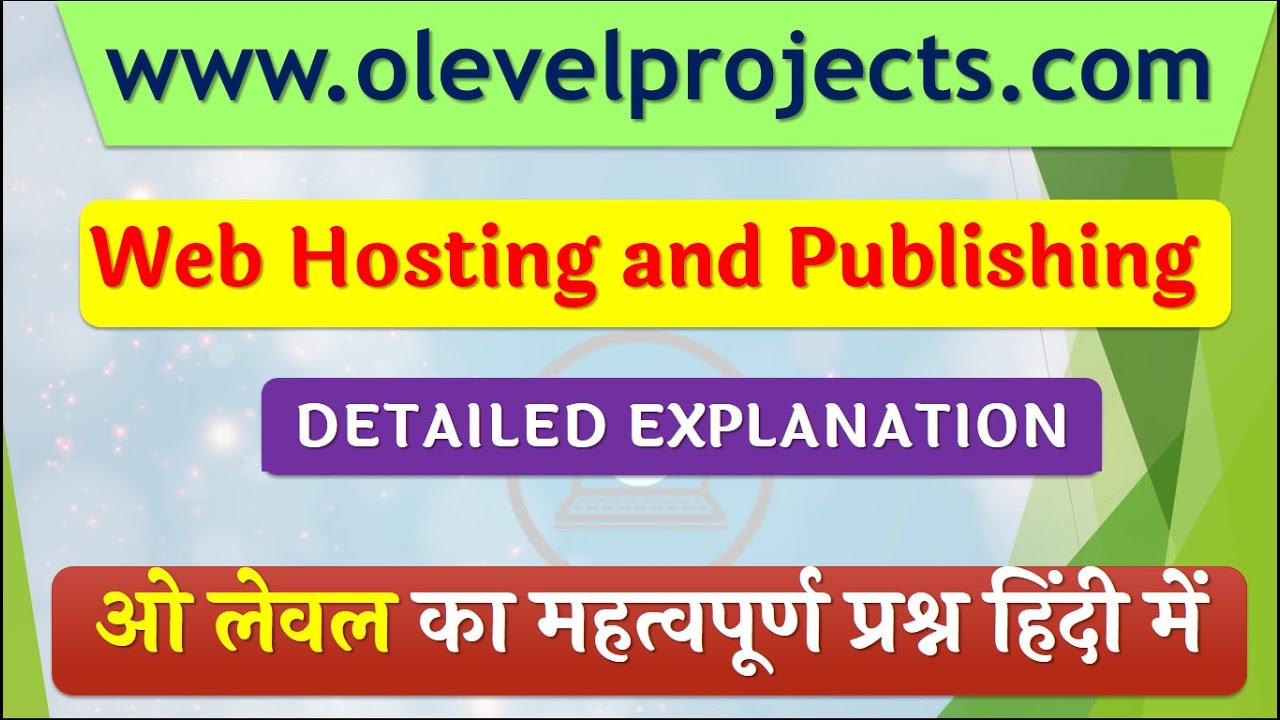 Web Hosting and Publishing in Detail