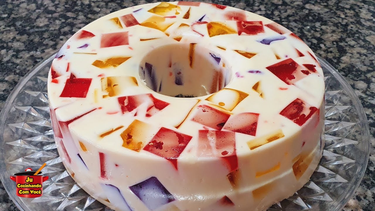 COMO FAZER MOSAICO DE GELATINA/SOBREMESA F&Aacute;CIL DE FAZER
