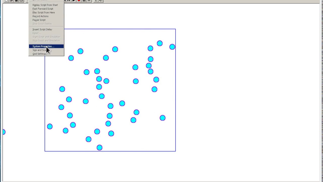 Simulation mit einer Art von Teilchen erstellen