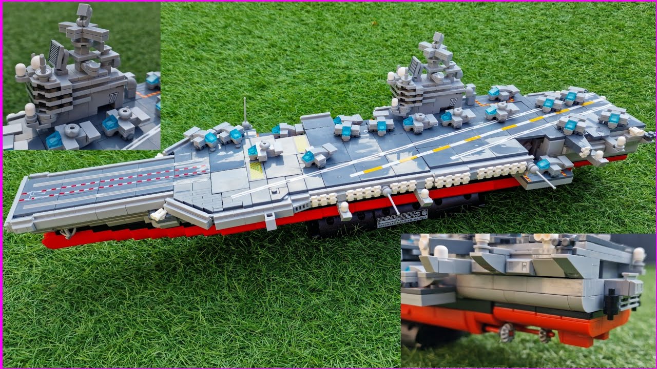 Lego Alternative Nimitz class Aircraft Carrier speedbuid!