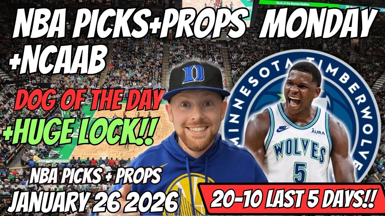 NBA Picks Today Monday 1/26/2026 | Free NBA Best Bets, Player Props, and Predictions