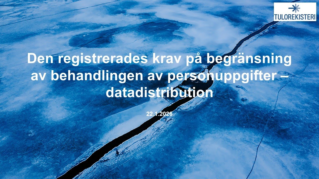 Inkomstregistrets utbildningsklinik om uppgifternas riktighet åt informationsanvändare 22.1.2026