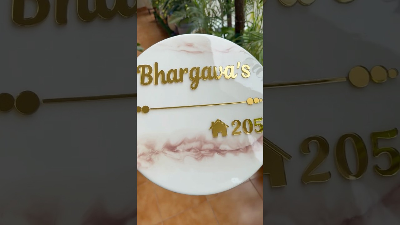 ✨ DIY Resin Name Plate | Custom Home Decor Ideas 🏡 #shorts