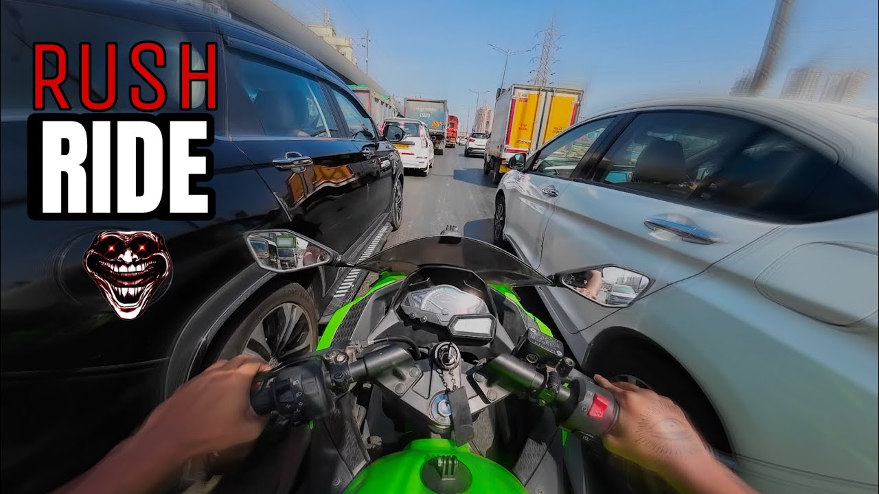 Kawasaki ninja 300 Ride around city #5 | RUSH ride l [RAW sound]
