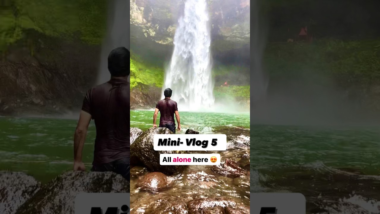 Alone at Devkund Waterfall in Maharashtra, best monsoon waterfall trekking south india
