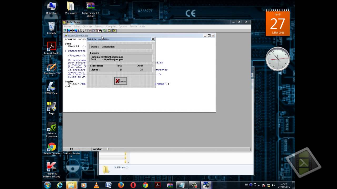 Download & Install turbo pascal 1.5 on windows 7 (32bit)