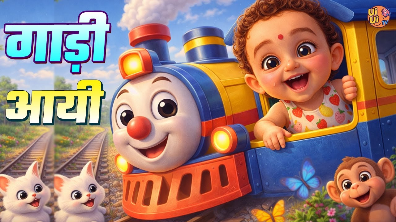Gaadi Aayi Gaadi Aayi | Chuk Chuk Chuk Train Song for Kids | Jenisha Suryavanshi | Ui Ui TV |Nursery
