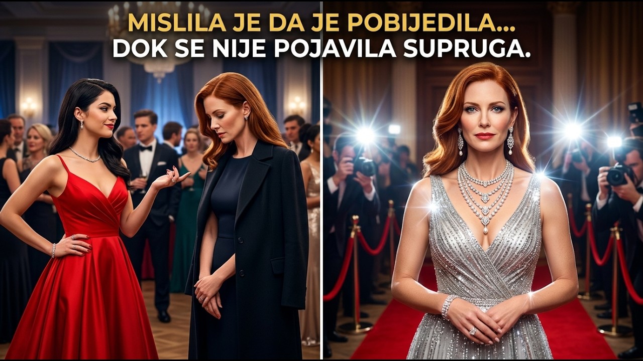 Gala večer za pamćenje — ljubavnica je mislila da je pobijedila... dok se nije pojavila supruga.