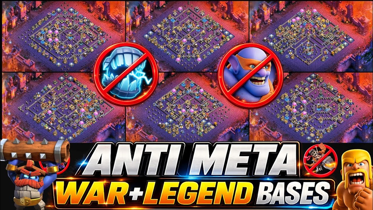 Top 15 TH18 Anti-Meta War & Legend Bases | Th18 war base | Th18 legend base | Anti Air & Anti dragon
