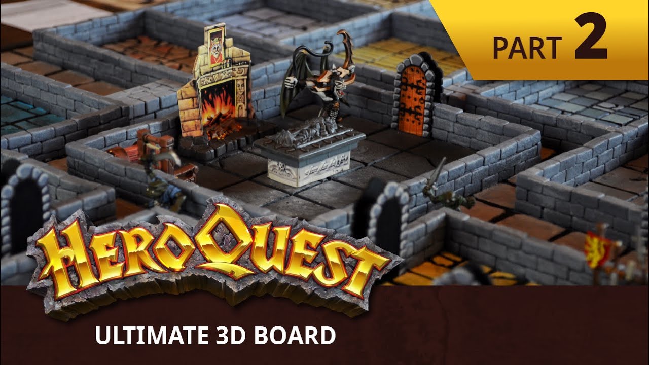 Ultimate 3D HeroQuest Board (Part 2 of 3 - Painting the Board)