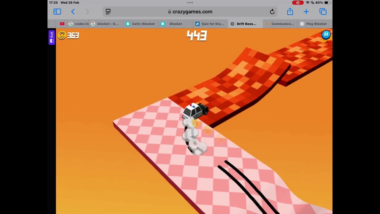 Playing drift boss with police car