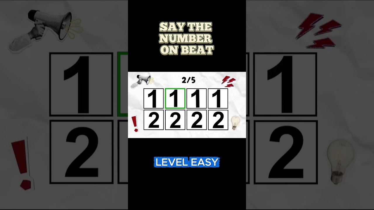 SAY THE NUMBER ON BEAT. LEVEL EASY #saythewordonbeat #onbeat #challenge #game