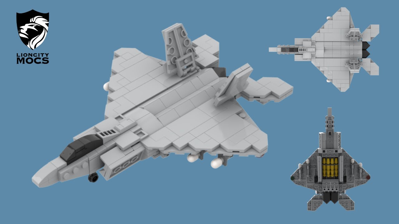 F-22 Raptor Lego Tutorial(1:90)