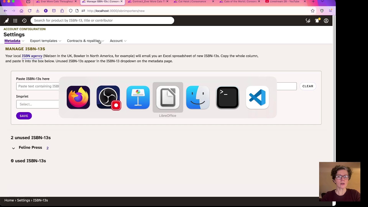 Livestream 28 | Data modelling | New marketing material flowable layout | contract wording | ISBN13s