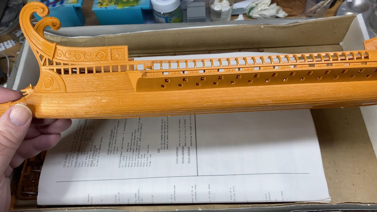 Heller Bireme Imperator unboxing 1/75 scale