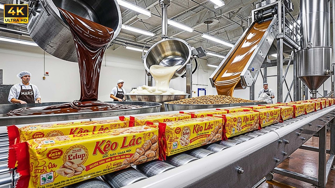 Inside Vietnam’s Peanut Candy Factory: How Traditional Kẹo Lạc Is Made (Full Process)