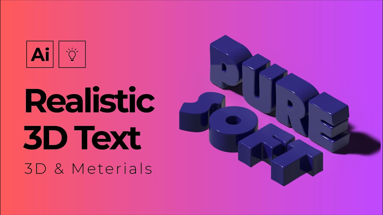 Create a 3D Realistic & Isometric Text Design Tutorial | Adobe Illustrator