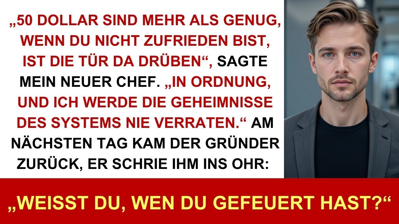 Nicht 50 € wert  9 12 Gehalt verlangt, gefeuert—10 04 stürzt ihr 67 Mio  € System ab