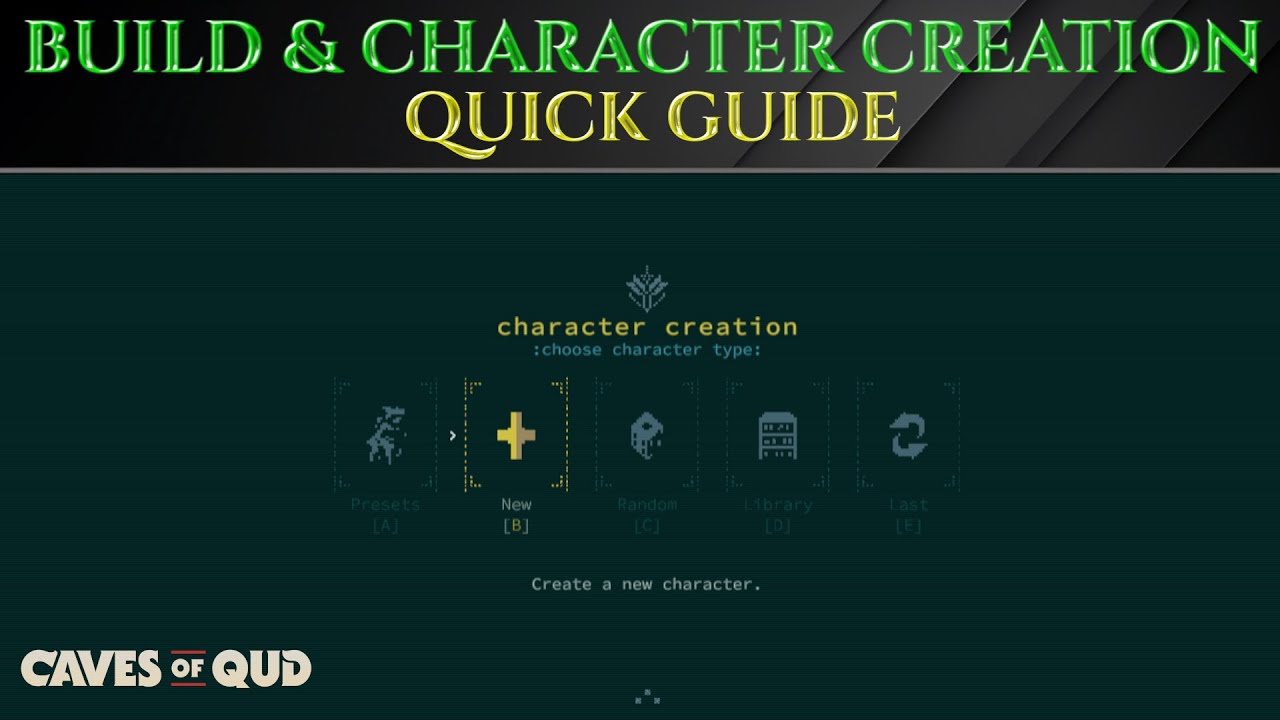 Руководство по созданию персонажа 2024 для CAVES OF QUD 1.0