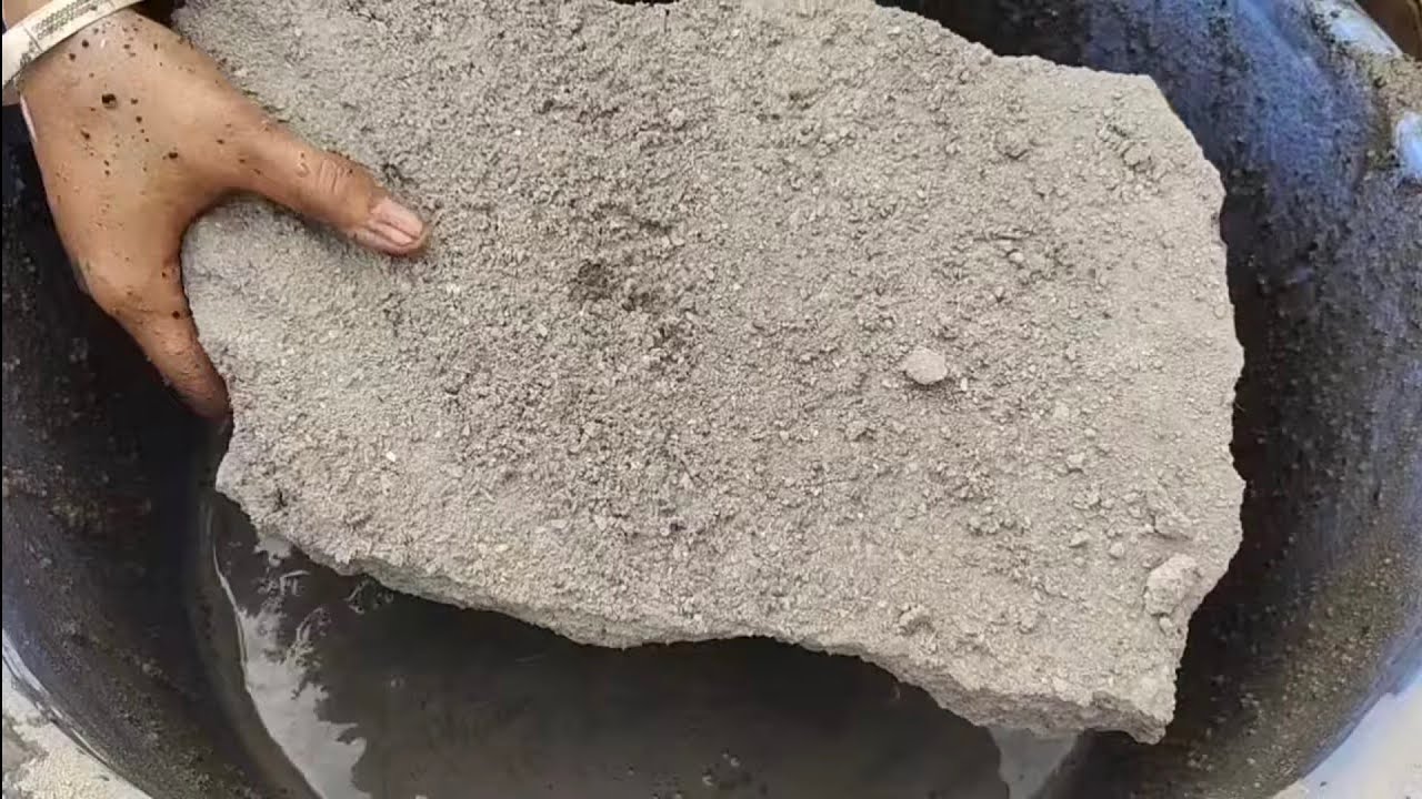 Asmr | Huge slabs |  Black sand cement  crumbling  in lots of  water 💦 | SAASMR |