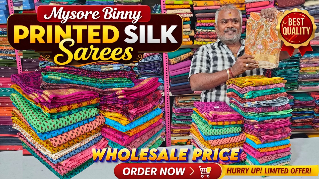 New Mysore Binny Printed Silk Sarees 😍 Just ₹950 | Budget Silk Saree Collection | KLMN Fashion |