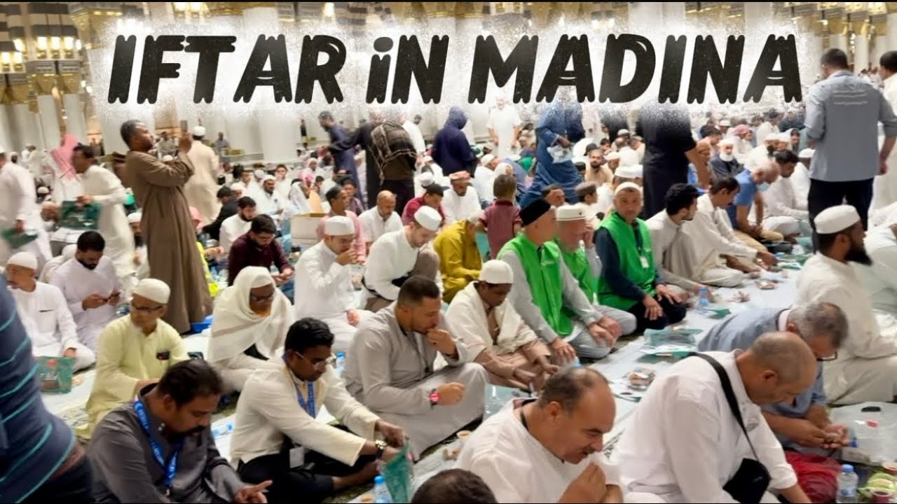 iftar in Madina . Ramadan in Masjid Nabawi Saudi Arabia . Full Walking Tour . 
