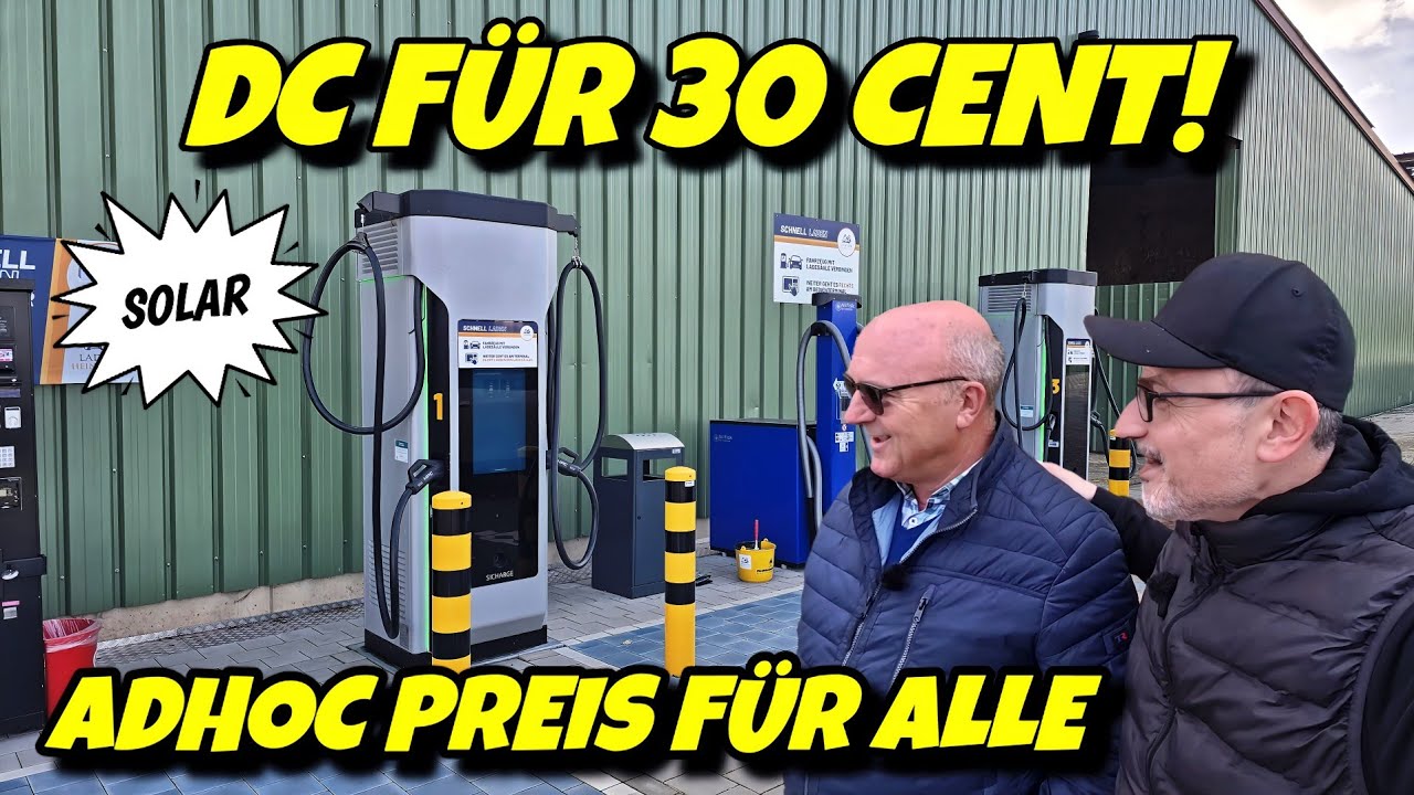 Der 30-Cent-Ladepark: Ad Hoc ohne Abo! Solarstrom für E-Autos in Köln. 