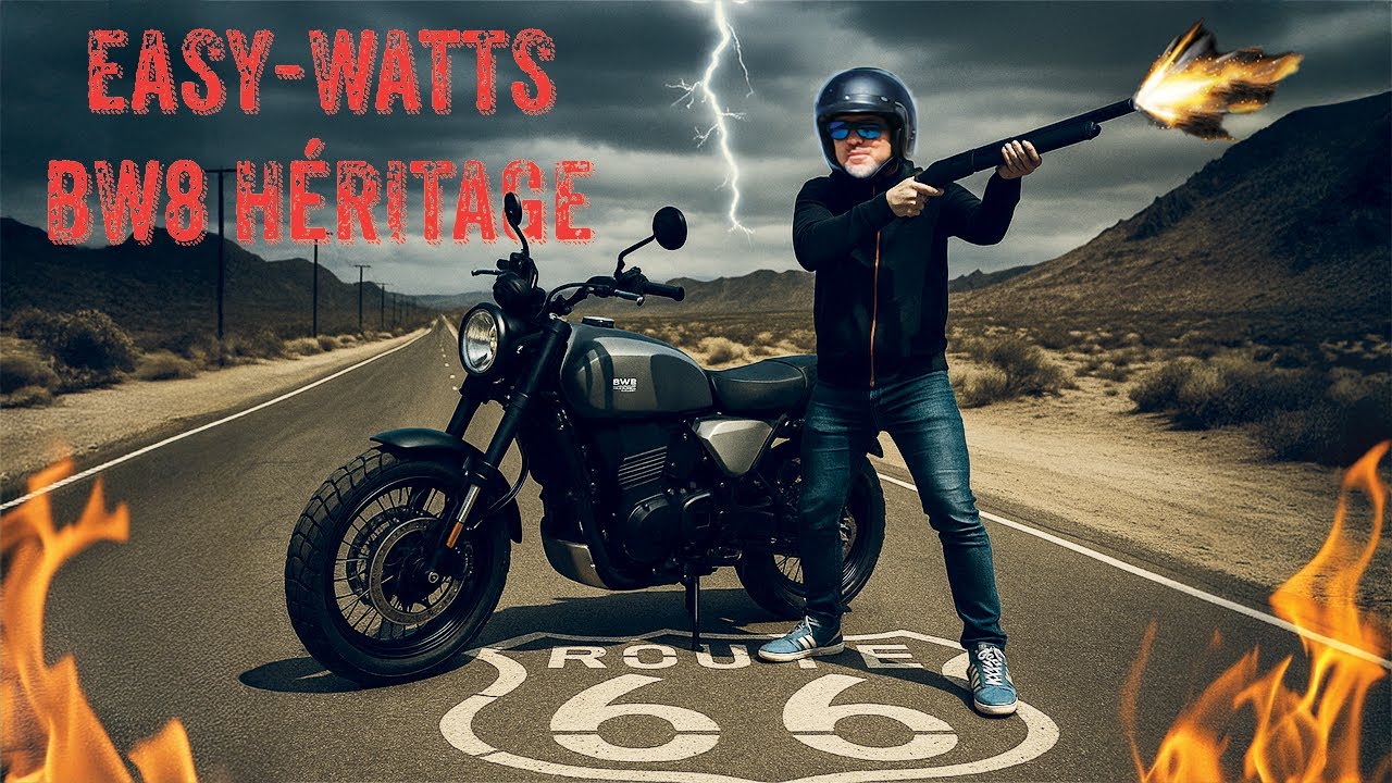 Essai moto &eacute;lectrique Easy Watts BW8 H&eacute;ritage ⚡️: entre Bobber et Sportster, version Terminator