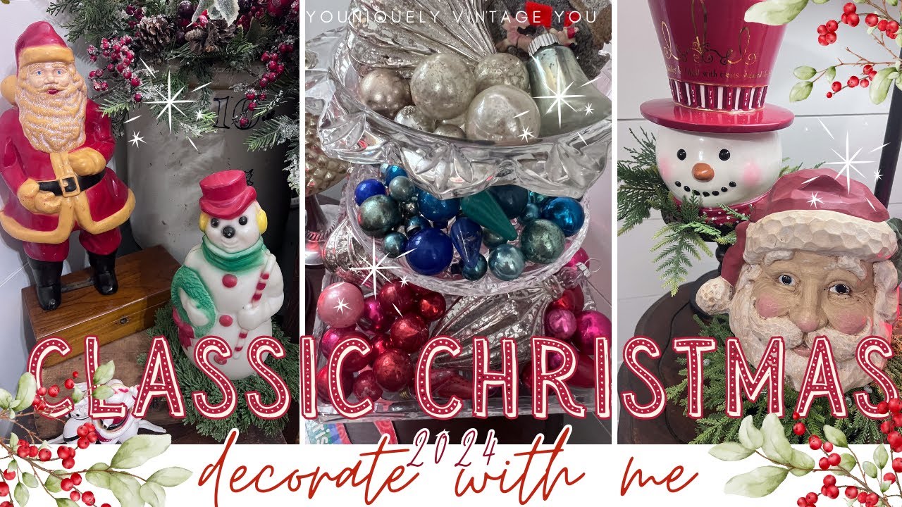CLASSIC🎅🏼 CHRISTMAS 🎄DINING ROOM | DECORATE WITH ME | VINTAGE CHRISTMAS 2024