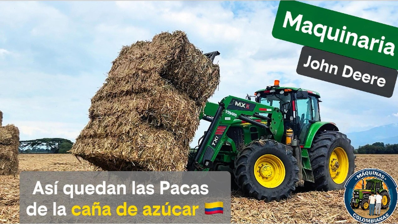 😱🚜🇨🇴Increible como hacen los fardos de la paja de la caña de azúcar/TRACTORES JOHN DEERE en accion